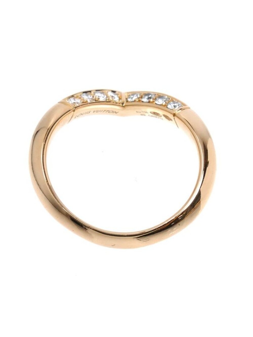 Louis Vuitton 18K Pink Gold Ring Diamond 49 - Picture 5 of 8